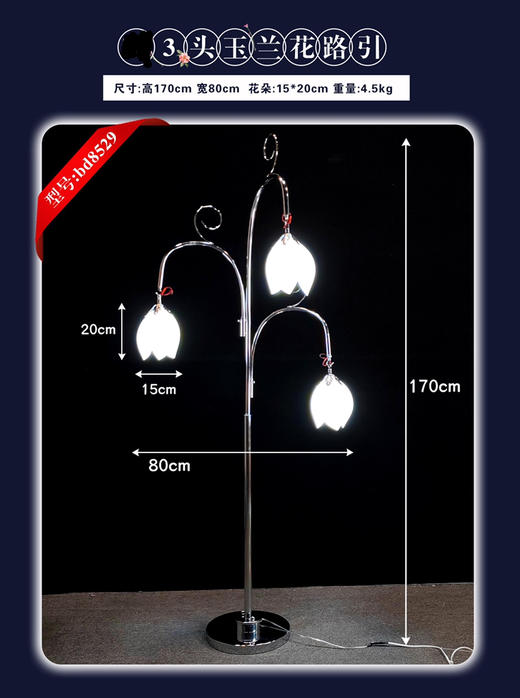 3头玉兰花路引（运费自理） 商品图0