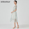 oldcolour2023夏季新款清新淡雅收腰显瘦碎花连衣裙女GN21101727 商品缩略图3