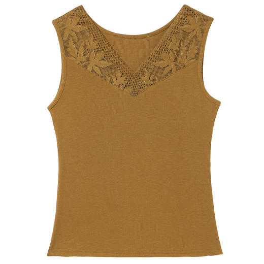 2023新款简约纯色莫代尔修身蕾丝打底衫KQL-E001M6568 商品图4