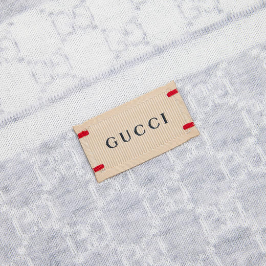 GUCCI 古驰 儿童双面GGlogo印花亲肤透气羊毛毯子四季通用 4178653K200 商品图4