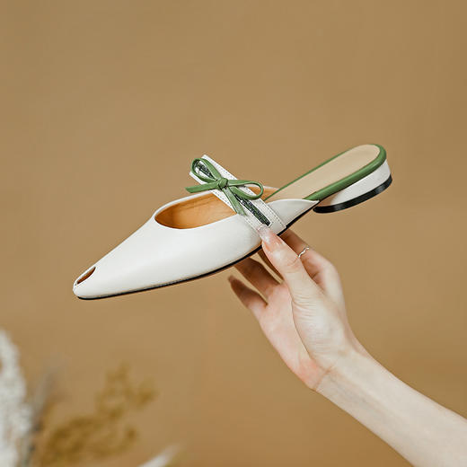 夏季新款，里外全头层皮舒适平底包头拖鞋PS1328 商品图10