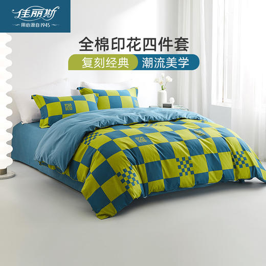 佳丽斯四件套纯棉全棉100床上用品被套床品被单ins床单三件套夏季 商品图3