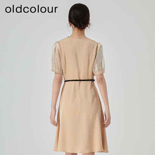oldcolour2023夏季新款复古高级气质收腰中长款连衣裙GN21101751 商品图4