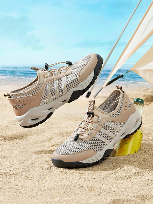 骆驼男鞋2025夏季新款溯溪鞋网鞋男透气薄款一脚蹬户外休闲运动鞋 GMS2210006 商品图3