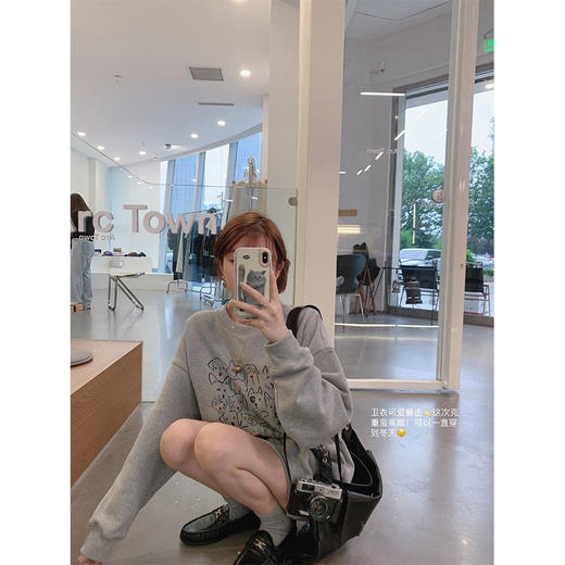 金蘑菇菇 New York S码 可爱暴击 卫衣合集/早春复古字母潮酷宽松长袖卫衣（主图1色New York） 商品图5