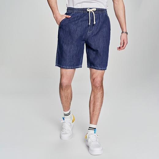 Lee商场同款23春夏新品棉麻凉凉裤蓝男牛仔短裤LMB100908101-908 商品图1