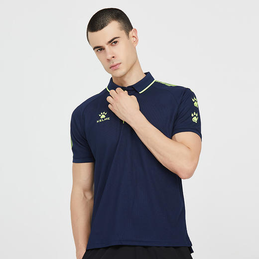KELME卡尔美足球训练运动Polo衫短袖男士休闲宽松上衣夏季透气T恤 商品图1