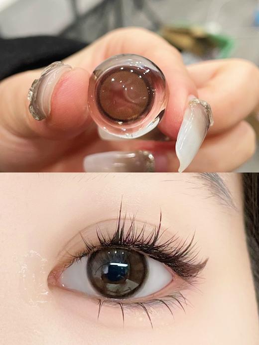 leenscolor 杨梅冰 棕 好乖啊  14.2mm 年抛 含硅水凝胶 商品图5