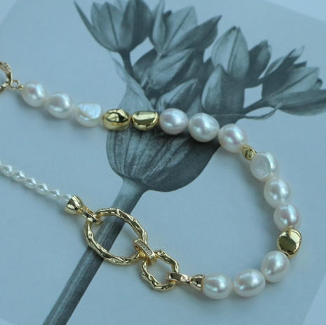 甄珠贝 手链+项链一体 可拆卸 巴洛克时尚个性项链 一条多戴 凹造型必备 商品图10