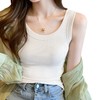 【买1送1 显瘦百搭u型背心】39.9/两件！新款美U领冰丝螺纹背心吊带，内搭外穿防走光背心，春夏修身百搭无袖T恤低领上衣！ 商品缩略图6