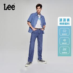 Lee商场同款23春夏新品753舒适中蓝色男牛仔裤凉凉裤LMB100753101249A02959