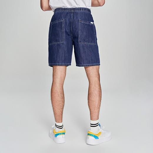 Lee商场同款23春夏新品棉麻凉凉裤蓝男牛仔短裤LMB100908101-908 商品图3