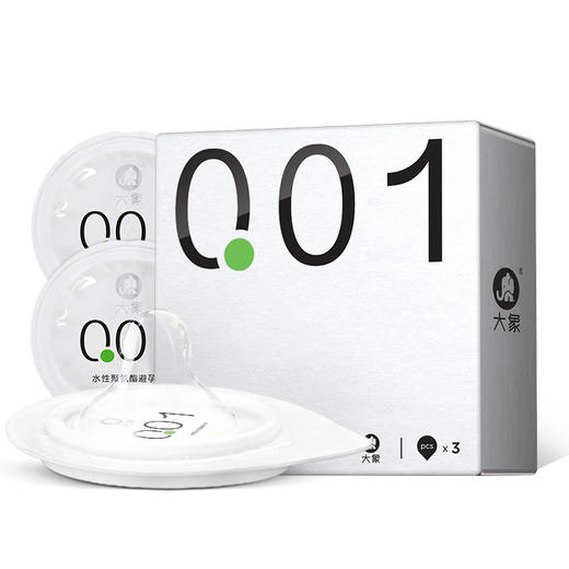 大象避孕套001超薄安全套组合6只0.01mm套套男女用成人情趣计生用品 商品图3