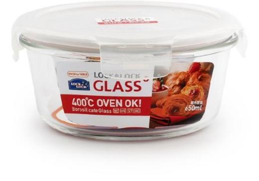 【团购展示】乐扣乐扣耐热玻璃大圆形保鲜盒LLG 831FU（650ml) 商品图0