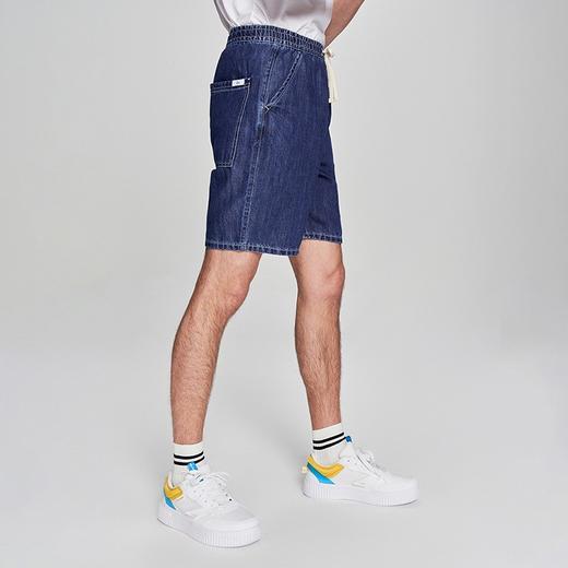 Lee商场同款23春夏新品棉麻凉凉裤蓝男牛仔短裤LMB100908101-908 商品图2