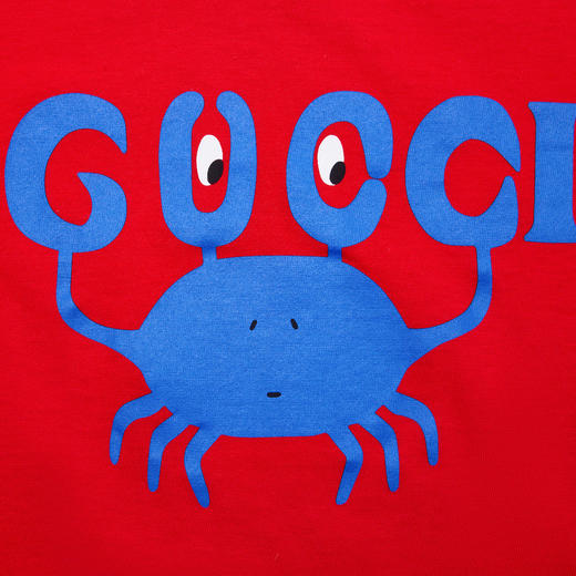 GUCCI 古驰 男女通用圆领纯棉卡通logo印花短袖童装T恤 722401XJEZF 商品图4