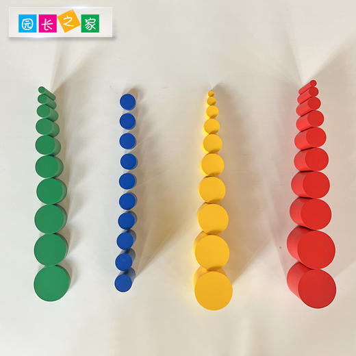 蒙氏教具 幼儿园蒙台梭利蒙特梭利儿童玩具 早教益智  彩色圆柱体 商品图1