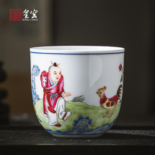 【皇窑】仿清乾隆粉彩鸡缸杯 商品图0