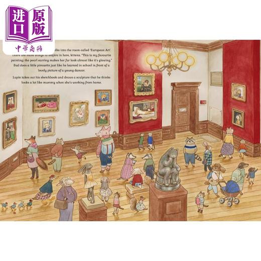 【中商原版】Cat Family at The Museum 猫猫家族的博物馆游记 英文原版 进口图书 儿童绘本 动物故事图画书 翻翻书 商品图2