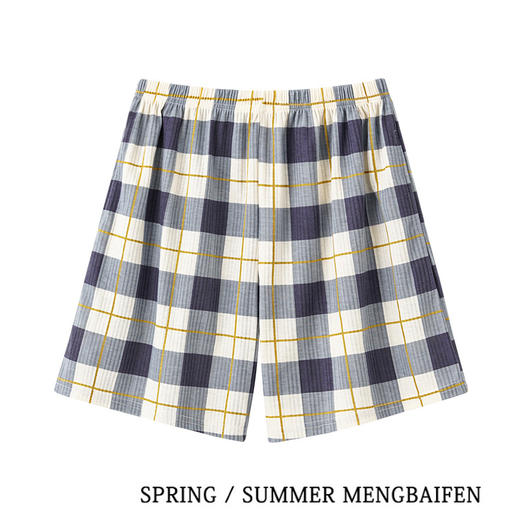 「11款配色！清凉一夏」居家短裤 睡裤女春夏季居家裤 情侣格子薄款宽松休闲可外穿裤子 商品图3