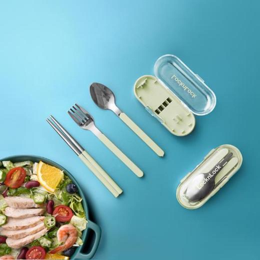 【团购展示】乐扣乐扣 悠悦便携餐具组(绿色)HPL106GRNFU 商品图0