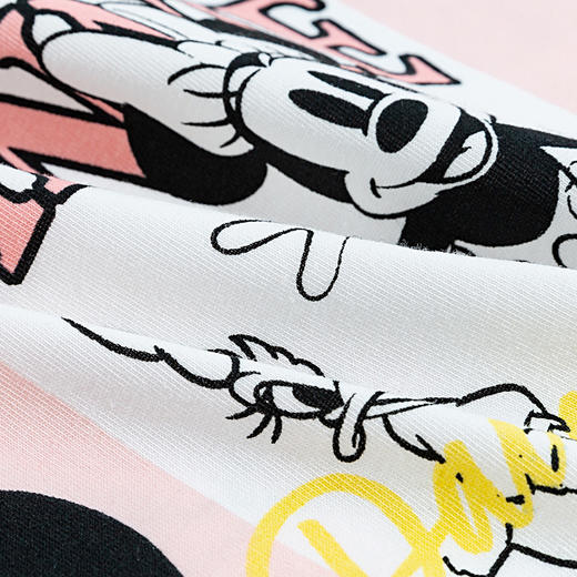 迪士尼童装女童短袖T恤夏季新品满印米妮宝宝中大童潮酷纯棉上衣 商品图7