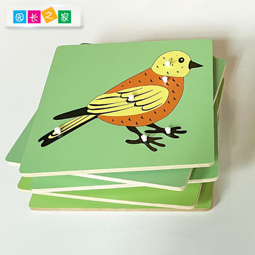 蒙氏早教教具动植物嵌板1-3-6岁儿童拼图玩具手抓板木质形状拼板 商品图1