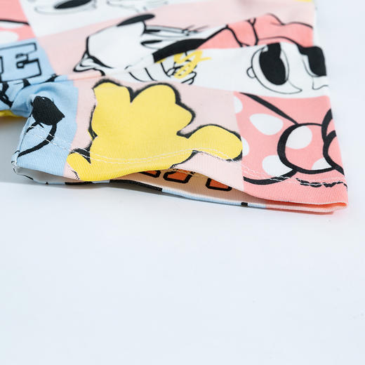 迪士尼童装女童短袖T恤夏季新品满印米妮宝宝中大童潮酷纯棉上衣 商品图4