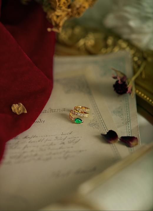 Oflye潮流饰品 祖母绿锆石耳骨夹小众感耳夹耳骨夹新款女潮 商品图2