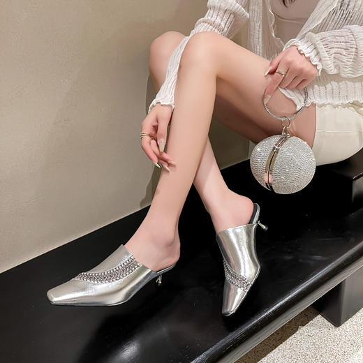 简约百搭，真皮高跟凉拖SS-1508 商品图10