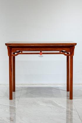 红桥红  家具严选  缅甸花梨(大果紫檀）  【木面 107 恭王府 一腿三牙书桌】