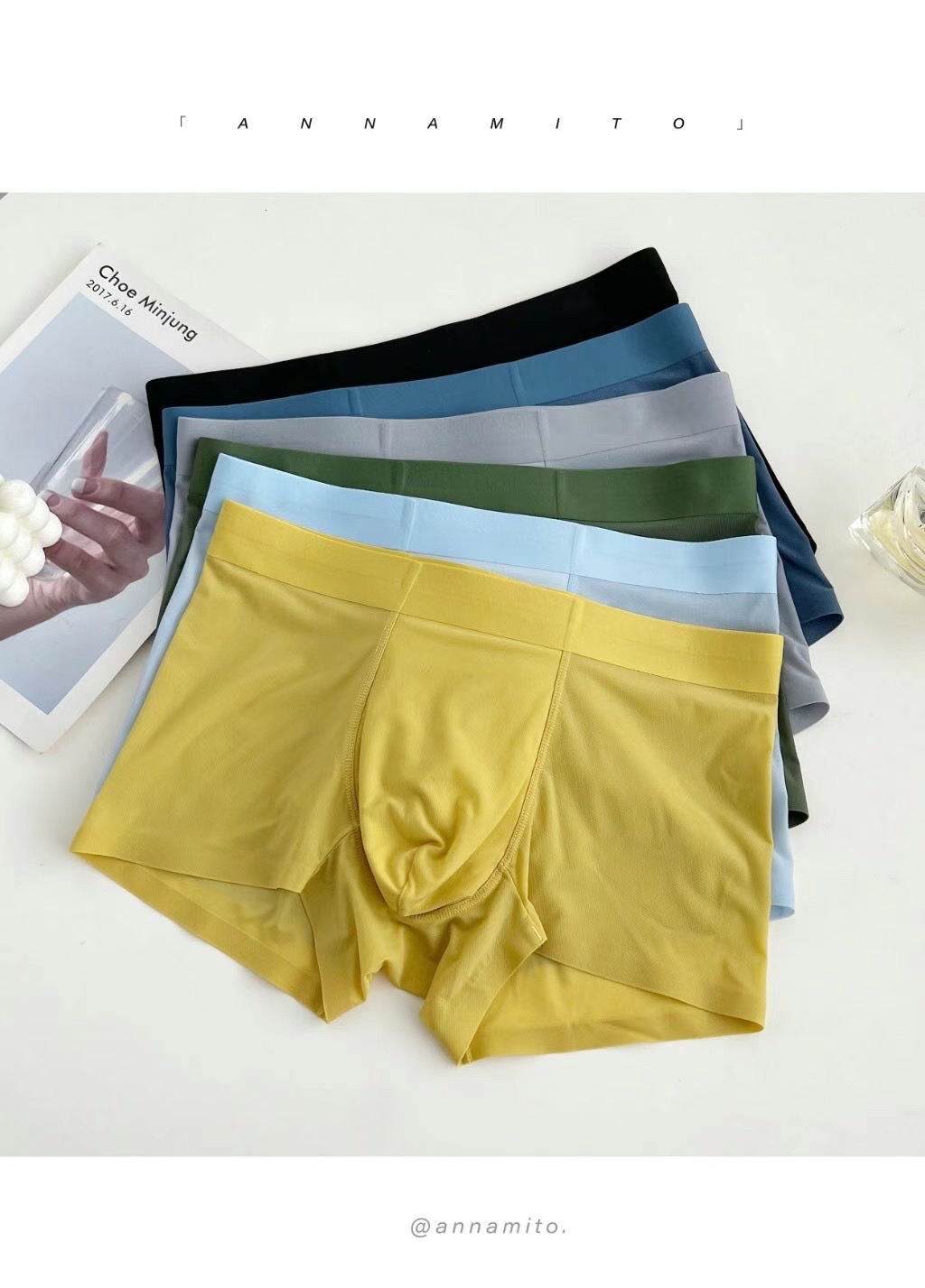 老米优品/3-5天！男士bi备夏日定制款，3条装《超薄网眼冰丝桑蚕丝底档超薄无痕内裤N86024》chao轻薄，chao透气，穿上瘾的宝藏款！NK230419A