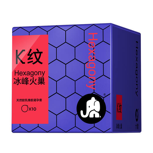 大象避孕套情趣系列K纹款纹理润滑冰火快感套情趣用品健康安心天然乳胶刺激贴合易戴润滑安全套 (3只) 商品图7