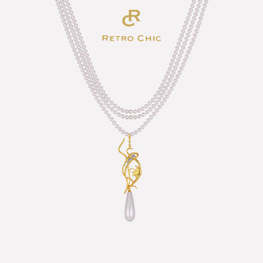 Victoria维多利亚系列｜百灵鸟铃兰花项链 商品图0