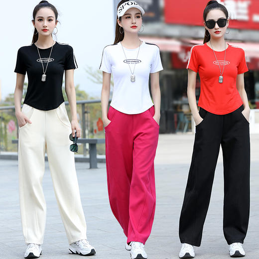 休闲印花字母套装（长短袖皆有） 商品图3