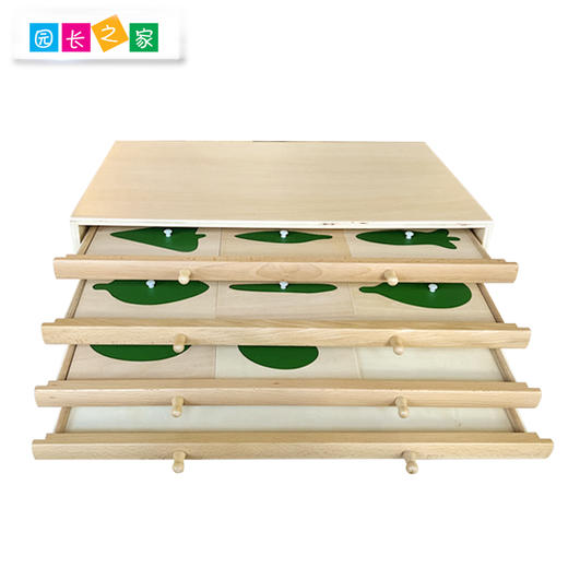 蒙氏树叶嵌板柜叶形嵌板橱科学文化教具蒙特蒙台梭利教具早教益智 商品图1