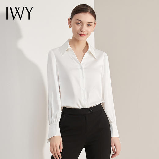 IWY/白色通勤风衬衫气质女神范高端商务打底内搭职业装套装B13141 商品图3