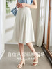 【专属特价】熙世界2025初夏白月光赫本风白色半身裙子女高腰遮胯显瘦A字伞裙 商品缩略图1