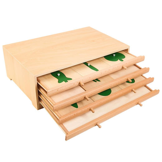 蒙氏树叶嵌板柜叶形嵌板橱科学文化教具蒙特蒙台梭利教具早教益智 商品图4