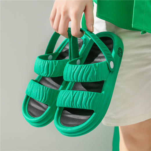 「数款配色！一鞋两穿」沙滩凉鞋踩屎感夏季新款凉鞋 女外穿厚底休闲凉拖鞋女士两穿外出 商品图2