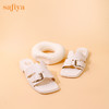 Safiya/索菲娅2023夏季新品简约通勤低跟皮带扣真皮露趾凉拖鞋 SF32110170 商品缩略图8