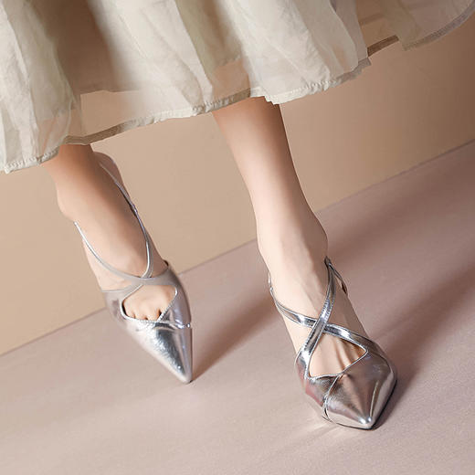 夏季百搭，内外真皮中空气质舒适单鞋YLY-A0302 商品图4