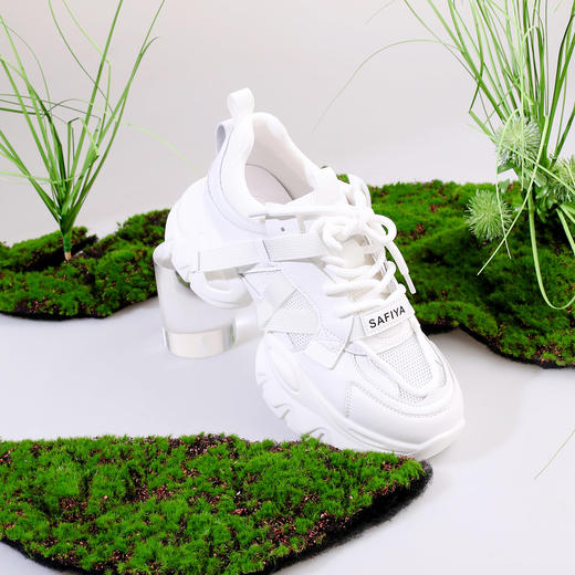 Safiya/索菲娅2023秋季新品炸街网红厚底透气网面小众增高老爹鞋 SF33112442/ SF31112442 商品图5