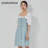 oldcolour2023夏季新款设计感小众方领纯棉牛仔连衣裙GN21107701 商品缩略图2