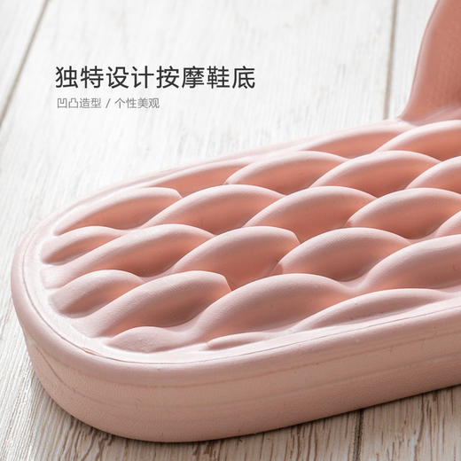 【凹凸漏水设计！居家浴室拖鞋】浴室拖鞋居家洗澡，沥水速干凉拖鞋，漏水凹凸按摩橡塑情侣拖鞋女 商品图1