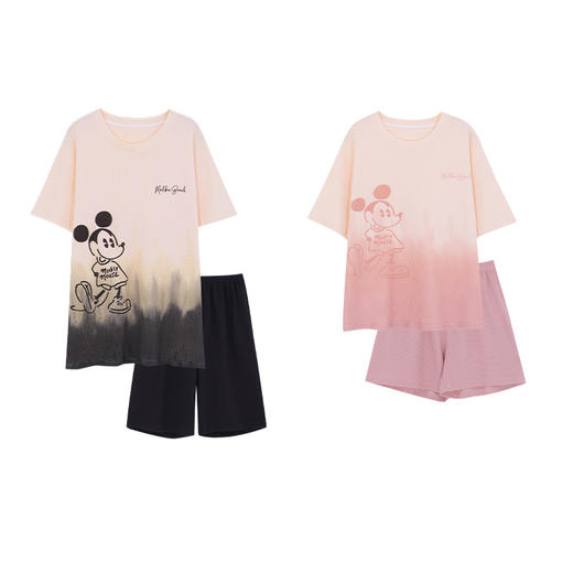 【情侣CP纯棉家居服】2023春夏秋华夫格情侣睡衣夏季短袖卡通韩版 可外穿家居服6535棉 情侣全棉薄款可外穿可宅家睡衣睡裤套装 商品图4