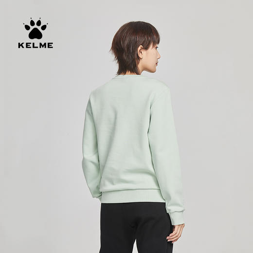 KELME卡尔美圆领卫衣女春季韩版时尚宽松休闲白色拼色字母上衣 商品图3
