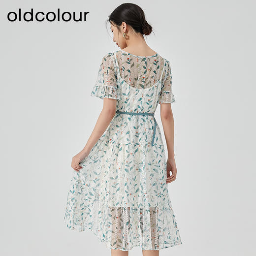 oldcolour2023夏季新款清新淡雅收腰显瘦碎花连衣裙女GN21101727 商品图4