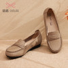 信诺真皮舒适女2023新款春季软底单鞋平底一脚蹬中老年妈妈豆豆鞋23C2502-15 商品缩略图2