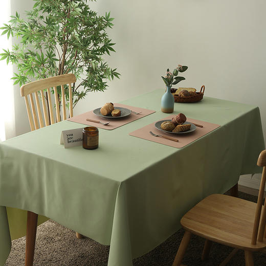 东和双面皮革防水防油餐垫免洗高级感长方形家用防烫桌垫西餐垫 商品图2